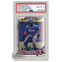 Luisangel Acuna 2022 Bowman "La Presion" Autograph Card #BP-72 PSA/DNA 10