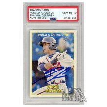 Ronald Acuna Jr 2016 Topps Heritage Minor League Autograph Card #165 PSA/DNA 10