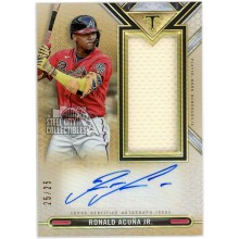 Ronald Acuna Jr 2021 Triple Threads Gold Jersey Autograph Card #ASJR-RAJ 25/25