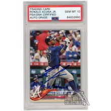 Ronald Acuna Jr 2018 Topps Update Autograph RC Card "El De La Sabana" #US250 PSA/DNA 10