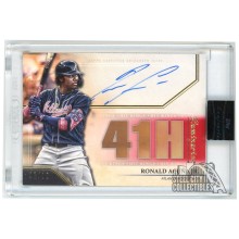 Ronald Acuna 2020 Topps Luminaries Hit Kings Red Autograph Card #HK-ROA 07/10