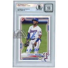 Luisangel Acuna 2021 Bowman Draft "La Pression" Autograph Card #BD-81 BAS 10