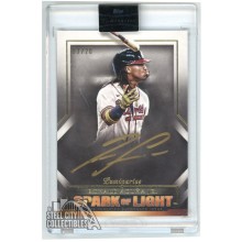 Ronald Acuna Jr. 2021 Topps Luminaries Spark Of Light Gold Auto #SLA-RA 03/20