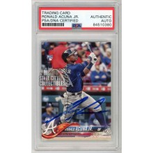 Ronald Acuna Jr 2018 Topps Update Autograph Rookie Card #US250 PSA/DNA (Smear)