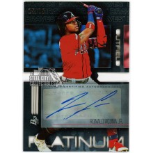 Ronald Acuna Jr 2020 Bowman Platinum Cut Autograph Card #PCA-RA 15/25