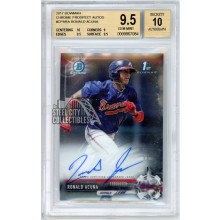 Ronald Acuna Jr 2017 Bowman Chrome 1st Autograph Card #CPA-RA BGS 9.5