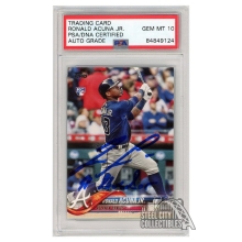 Ronald Acuna Jr 2018 Topps Update Autograph "El Abusador" RC Card #US250 PSA/DNA 10