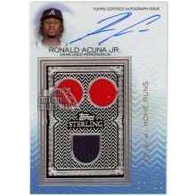 Ronald Acuna Jr 2021 Topps Sterling Swings Game-Used Jersey Autograph 7/10