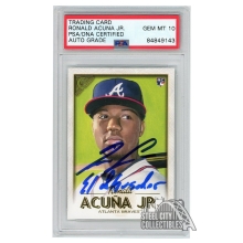 Ronald Acuna Jr 2018 Topps Gallery Autograph "El Abusador" RC Card #140 PSA/DNA 10