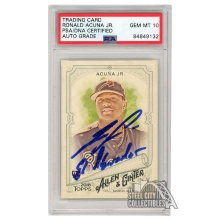 Ronald Acuna Jr 2018 Topps Allen & Ginter Autograph "El Abusador" RC Card #207 PSA/DNA 10