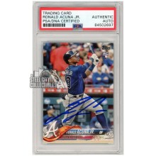 Ronald Acuna Jr 2018 Topps Series Two Autograph Rookie Card #698 PSA/DNA (Light Smear)