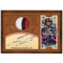 Ronald Acuna Jr 2020 Topps Reverence Patch Autograph Card #RAP-RAJ 1/10