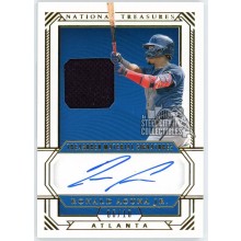 Ronald Acuna Jr 2019 National Treasures Treasured Patch Auto Card #TMS-RA 6/10