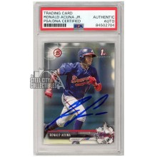 Ronald Acuna Jr 2017 Bowman 1st Autograph Card #BP127 PSA/DNA (Light Smear)