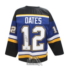 Adam Oates Autographed St Louis Custom Blue Hockey Jersey - BAS