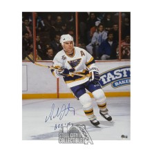 Adam Oates HOF 12 Autographed St Louis Blues 16x20 Hockey Photo - BAS