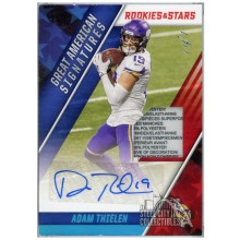 Adam Thielen 2021 Panini Rookies & Stars Great American Signatures Autograph Laundry Tag Card #GAS-AT 1/1