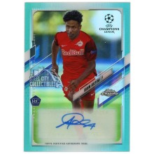 Karim Adeyemi 2020-21 Topps Chrome UEFA Champions League Aqua Rookie Autograph Card #CA-KA 18/199