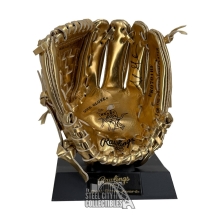 Adrian Gonzalez Autographed Mini Gold Glove Award - BAS