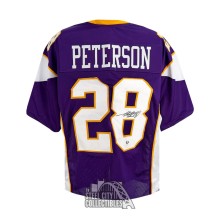 Adrian Peterson Autographed Minnesota Custom Purple Football Jersey - BAS