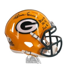 Ahman Green Bears Still Suck Autographed Green Bay Packers Speed Mini Helmet - JSA