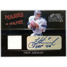 Troy Aikman 2006 Playoff Absolute Marks Of Fame Patch Autograph Card MF-11 05/25