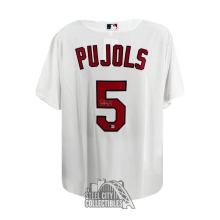 Albert Pujols Autographed St Louis Cardinals Nike White Baseball Jersey - BAS