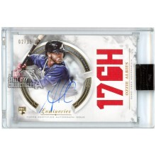 Ozzie Albies 2018 Topps Luminaries Hit Kings Game-Used Jersey Rookie Autograph Card #HKAR-OA 2/15