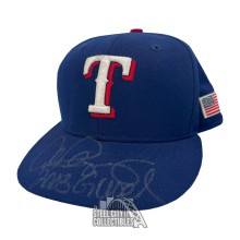 Alex Rodriguez 2003 G Used Autographed Game Used Texas Rangers Baseball Cap Hat - JSA LOA
