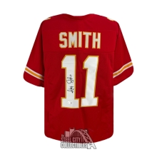 Alex Smith Autographed Kansas City Custom Red Football Jersey - BAS