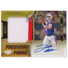 Josh Allen 2018 Panini Certified Gold Freshman Fabric Rookie Patch Autograph Card 07/25 #204