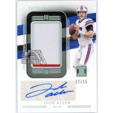 Josh Allen 2021 Panini Impeccable Extravagance Patch Autograph Card #EPA-JA 12/15