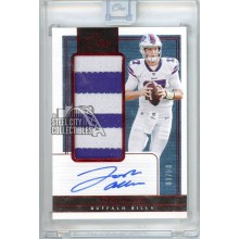 Josh Allen 2019 Panini One Patch Autograph Card #80 4/10