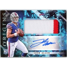 Josh Allen 2018 Panini Origins Blue Rookie Patch Autograph Card #104 18/25