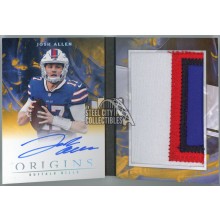 Josh Allen 2018 Panini Origins Gold Rookie Patch Autograph Booklet Card #RBA-JA 2/10
