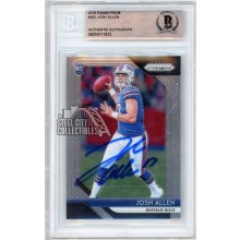 Josh Allen 2018 Panini Prizm Football Autograph Rookie Card #205 BAS