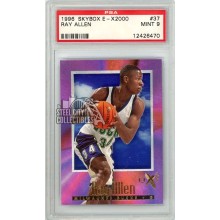 Ray Allen 1996-97 Skybox E-X2000 Rookie Card #37 PSA 9