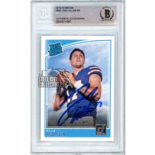 Josh Allen 2018 Panini Donruss Football Rated Rookie Autograph Card #304 BAS