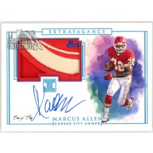 Marcus Allen 2019 Panini Impeccable Extravagance Patch Auto Card #EPA-MA 1/1