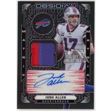 Josh Allen 2021 Panini Obsidian Matrix Patch Autograph Card #MMA-JA 1/5