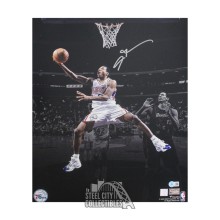 Allen Iverson Autographed Philadelphia 16x20 Basketball Photo - BAS (Lay Up)