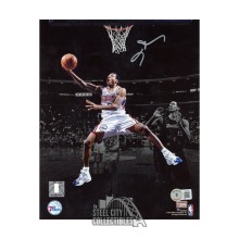 Allen Iverson Autographed Philadelphia 8x10 Basketball Photo - BAS (Lay Up)