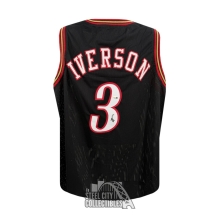 Allen Iverson Autographed Philadelphia Custom Black Basketball Jersey - JSA