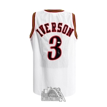 Allen Iverson Autographed Philadelphia Custom White Basketball Jersey - JSA