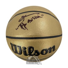Allen Iverson The Answer Autographed Wilson Gold Edition Basketball - BAS