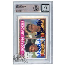 Marcus Allen Wendell Tyler 1983 Topps Autograph RC Card #205 BAS 10
