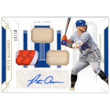 Pete Alonso 2019 National Treasures Rookie Triple Patch Auto #GGS-PA 10/10