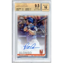 Pete Alonso 2019 Topps Chrome Autograph Rookie Card #RA-PA BGS 9.5 (Cracked) 874