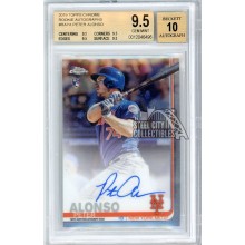 Pete Alonso 2019 Topps Chrome Autograph Rookie Card #RA-PA BGS 9.5 (Cracked)