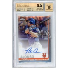 Pete Alonso 2019 Topps Chrome Autograph Rookie Card #RA-PA BGS 9.5 (528)